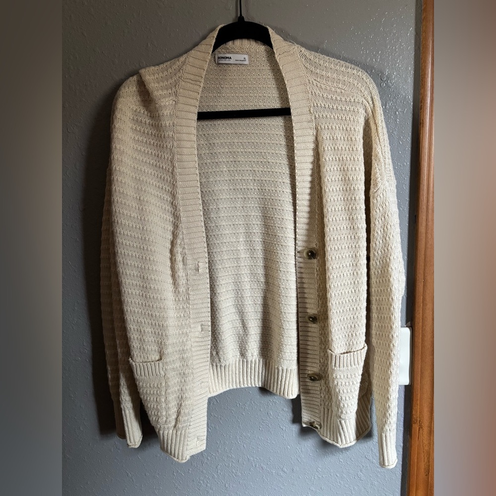 Cream colored cardigan